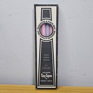 Williams Sonoma 10" Tiny Taper Candles 6 Deluxe‎ Pastel Colors